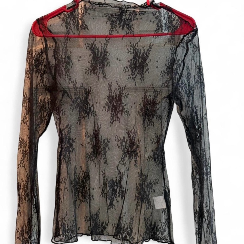 Elegant Black Lace Women's Top